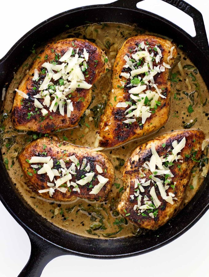 Chicken Breasts in Lemon Butter Parmesan Garlic Cream Sauce