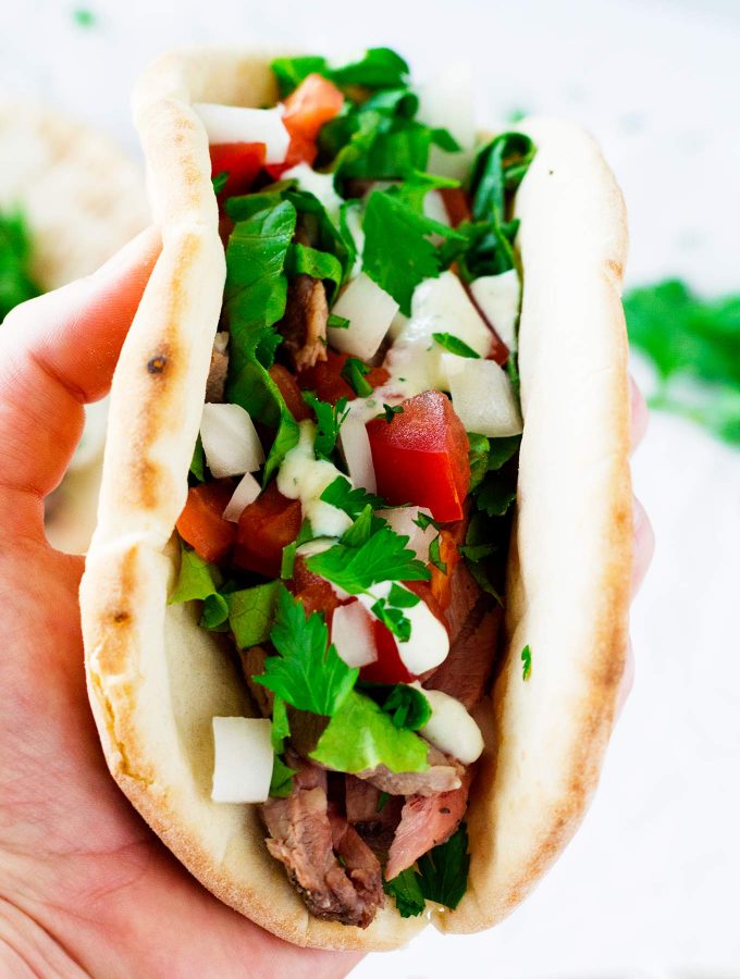 Leftover Lamb Roast Gyros