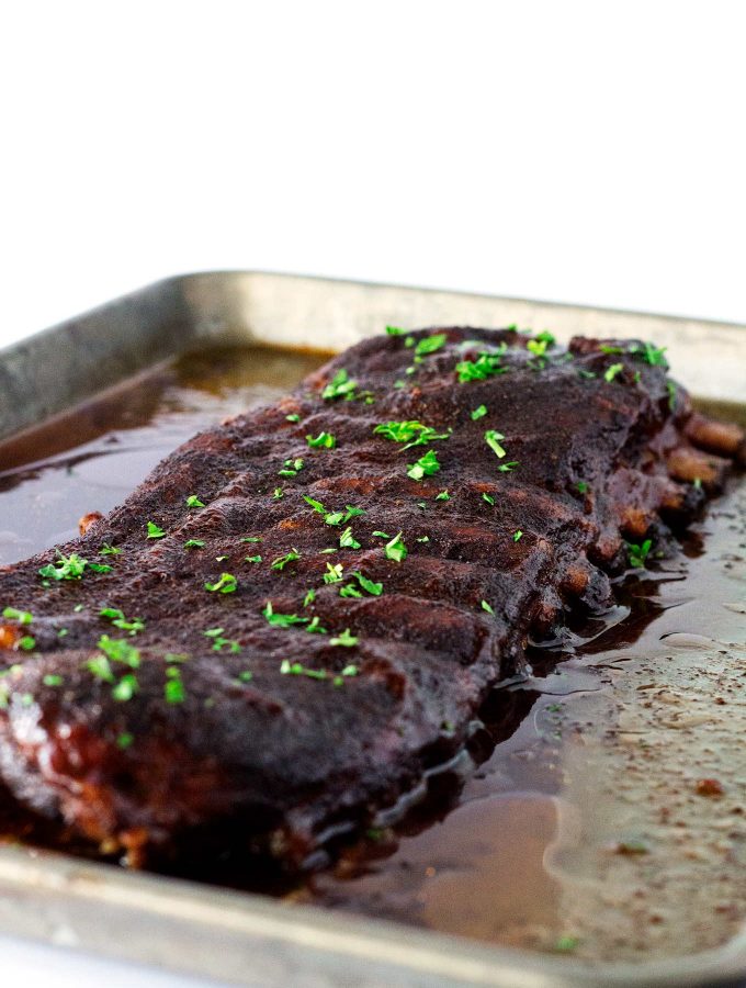The Best Oven Baked Ribs with BBQ Sauce
