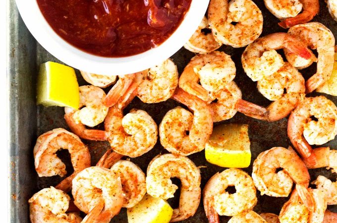 These old bay spiced shrimp take less than 5 minutes to make and are seasoned to perfection with 4 simple ingredients!