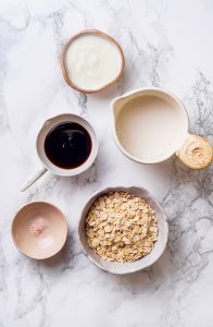 Ingredients for Blended Overnight Oats