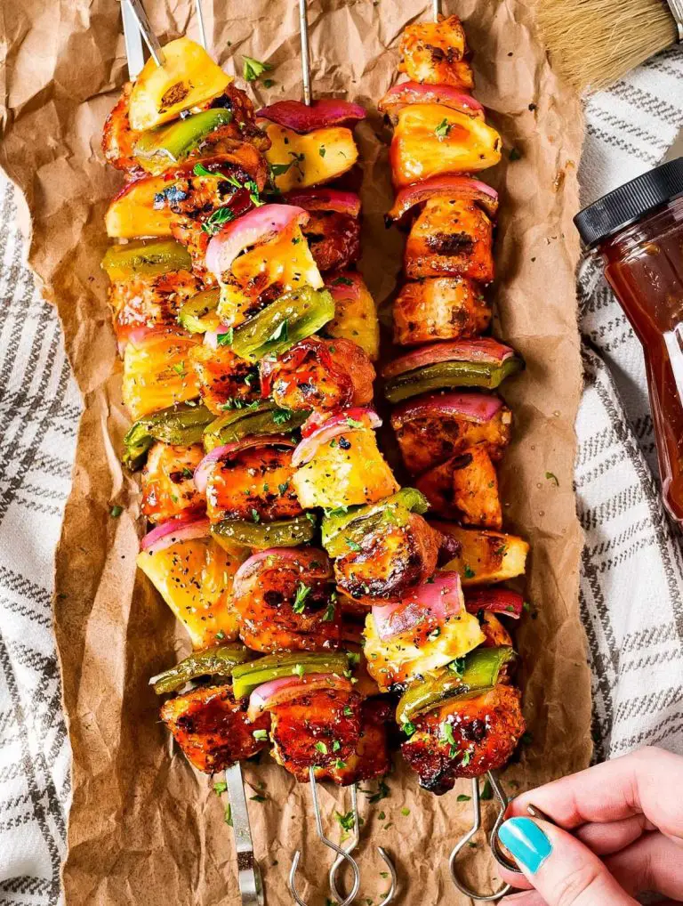 Grilled BBQ Chicken Kabobs