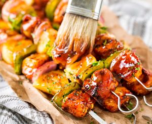 How to Make Grilled BBQ Chicken Kabobs