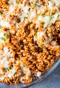 Spicy Sausage and Rotini Pasta Bake