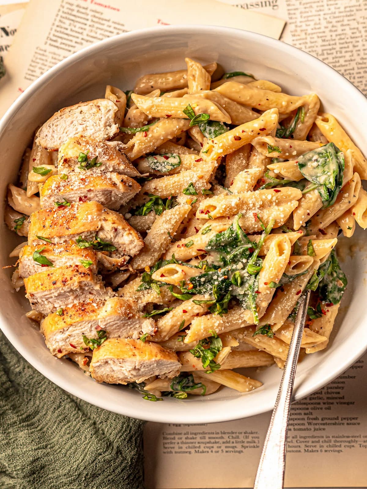 garlic parmesan chicken pasta