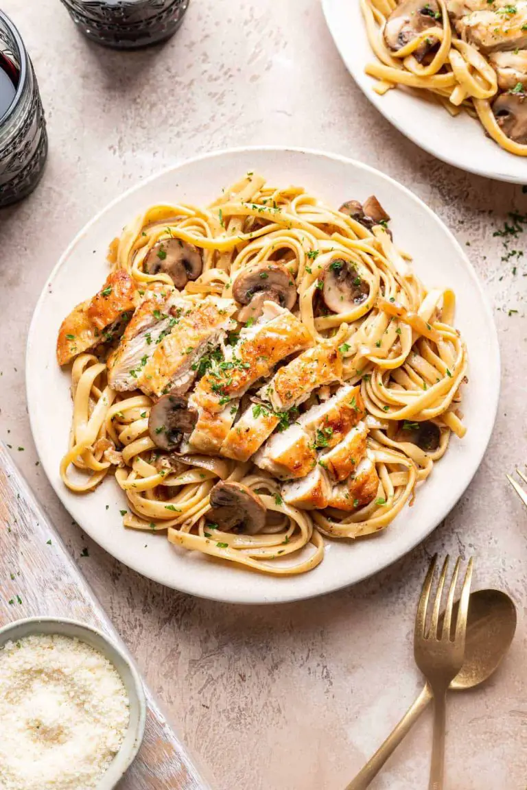 chicken marsala fettuccine